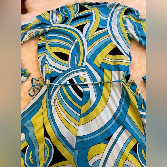 Vintage 90s Moanora Pucci-esque DeeLite DeeGroovy print wrap dress - Picture 10 of 10